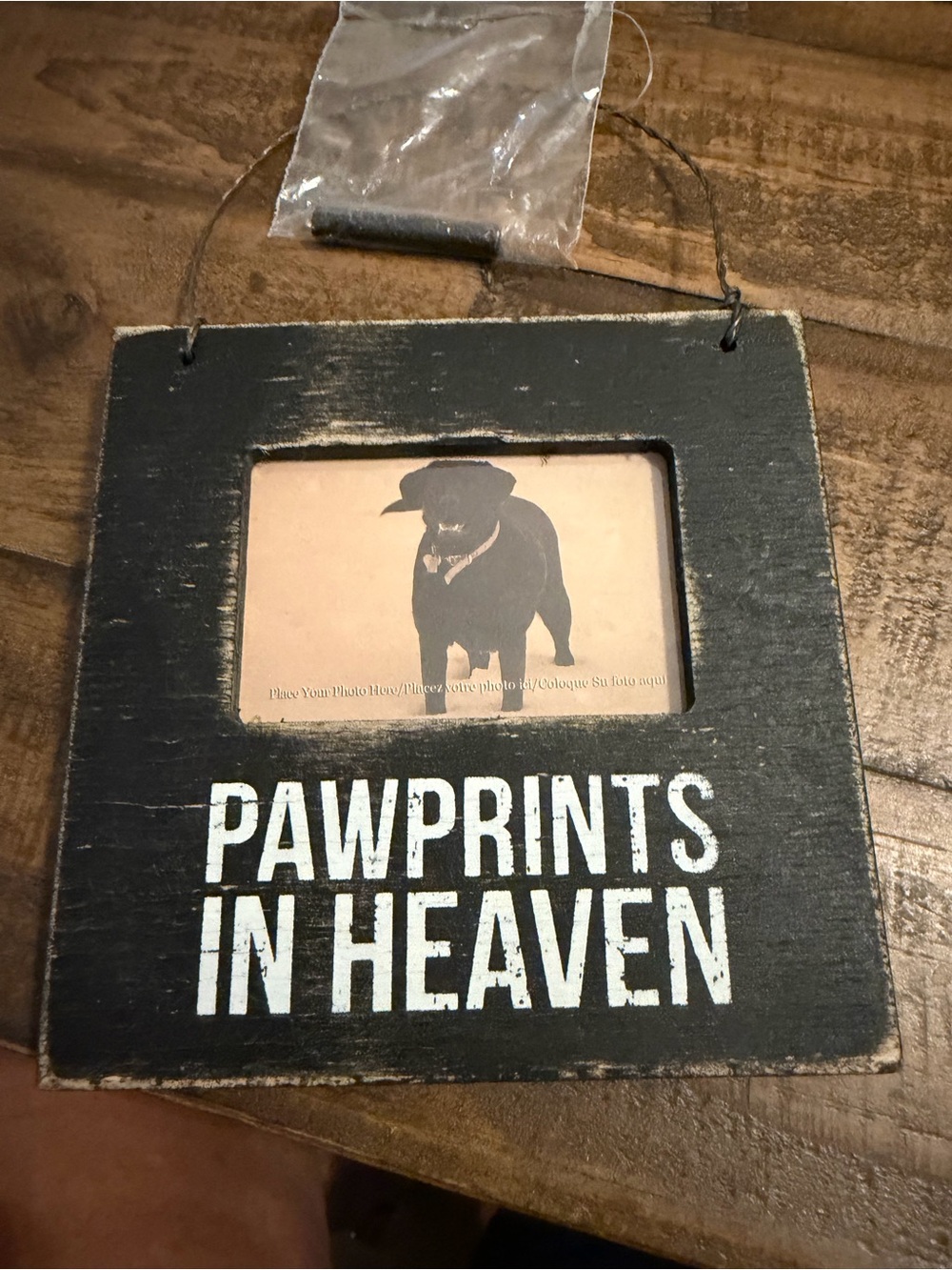 Two Black Wooden Pet Hanging Frame